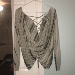 green tie dye long sleeve shirt